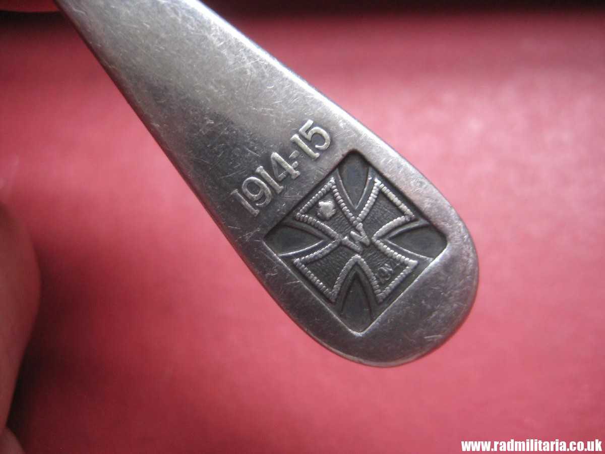 & WW1 German TEA SPOON with Iron Cross 1914 - 1915, maker: BRUCKMANN 100% genuine. - Image 12