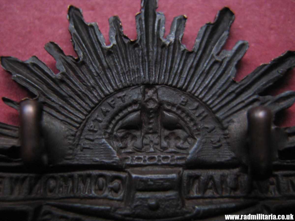 & WW1 Australian RISING SUN BADGE, collar badge marked: TIP TAFT B'HAM, original !! - Image 7