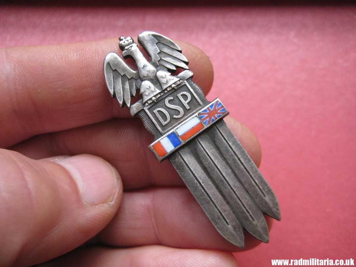 & WW2 Polish Army original ENAMEL BADGE - DSP (2nd Polish Rifle Division) by HUGUENIN FRERES - v. good condition. - Image 18