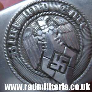 & WW2 original German Hitler Youth HJ BELT BUCKLE, marked: RZM M4/46 in v. good condition !!