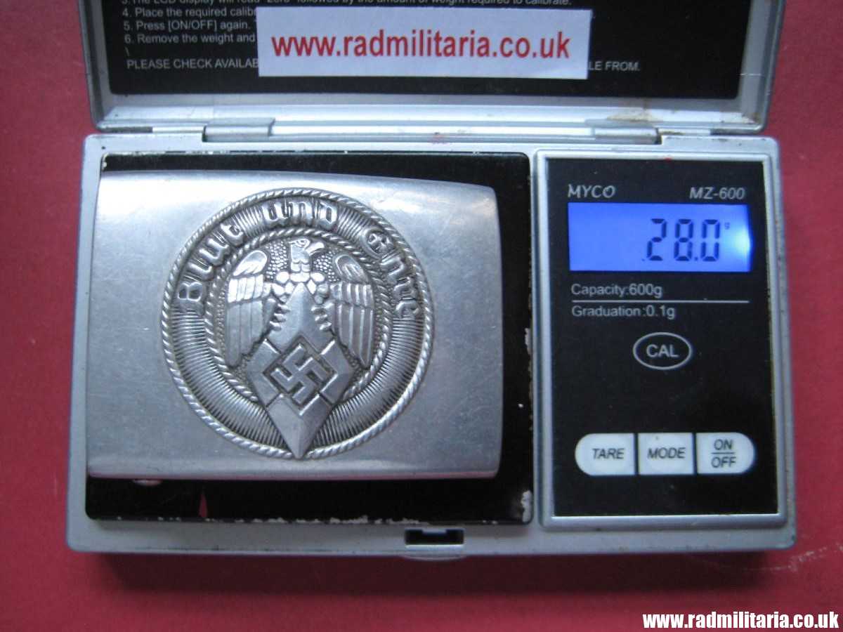 & WW2 original German Hitler Youth HJ BELT BUCKLE, marked: RZM M4/46 in v. good condition !! - Image 22