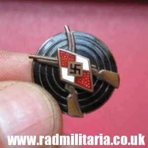 & original HJ SHOOTING namel BADGE - maker marks: RZM M1/25 in good condition.