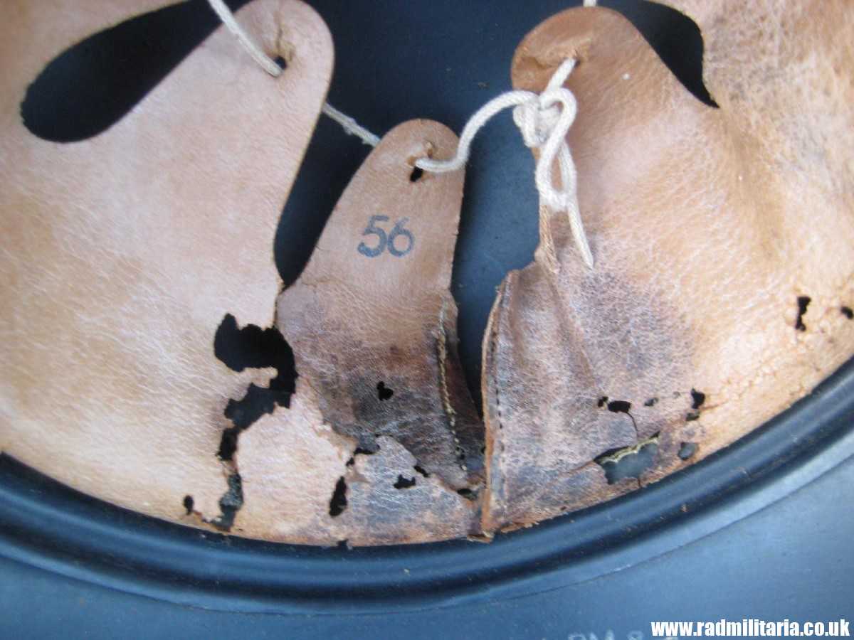 & original WW2 German steel helmet LUFTSCHUTZ "Gladiator" HELMET with liner - v. good condition as found. - Image 16