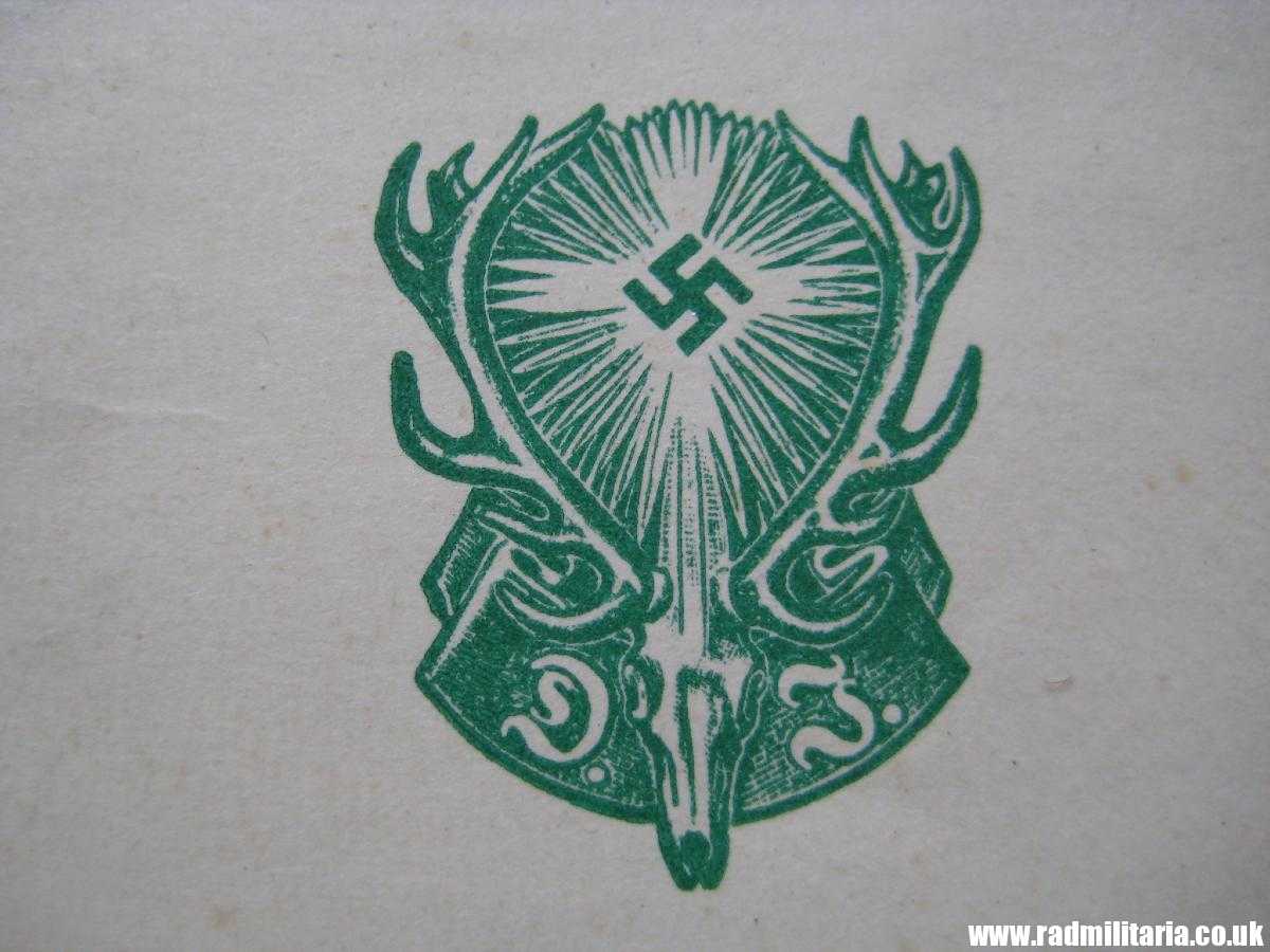 *& WW2 Nazi German DOCUMENT: Prufungs - Zeugnis 1937. HUNTING