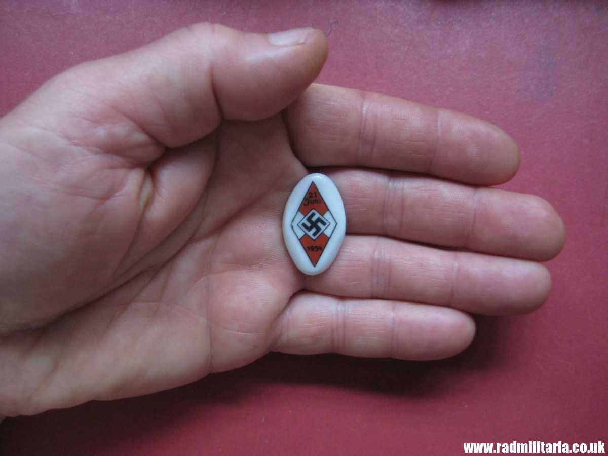 *& WW2 HJ Hitler Youth CERAMIC BADGE 21 JUNI 1934 - good condition. - Image 14