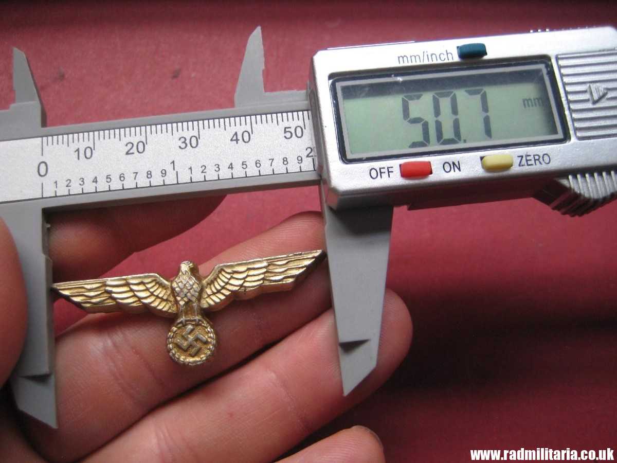 *& original German KRIEGSMARINE Eagle BADGE - CAP BADGE small size, maker: J.F.S.40 - Image 12