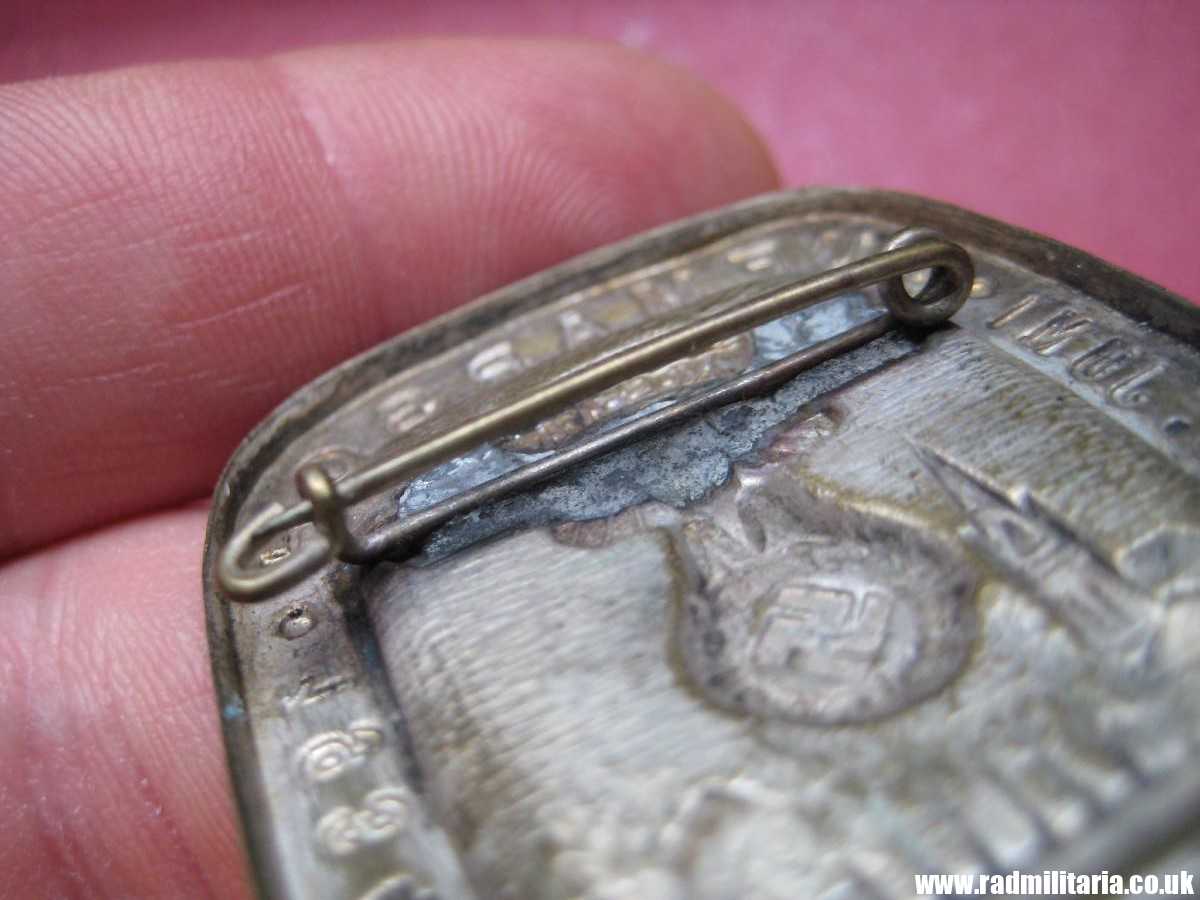 *& WW2 original German NSKK TINNIE BADGE Nienburg - Wilhelmshaven June 2-3 1934. - Image 7