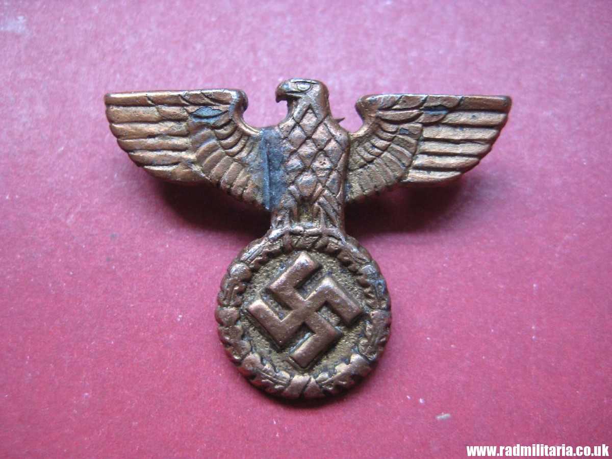 *& WW2 original Nazi German metal EAGLE BADGE - Cap Badge SA, SS, NSDAP, Reichsbahn? - Image 2