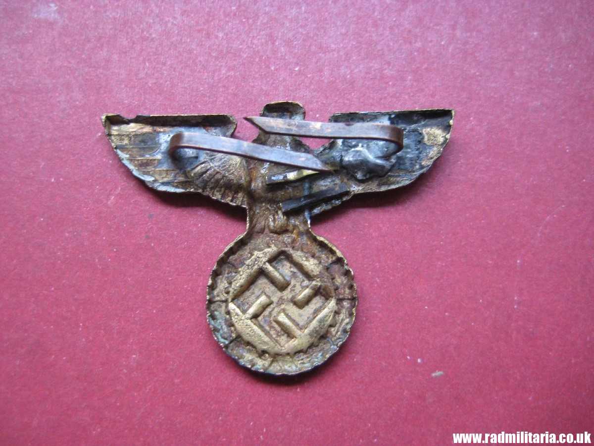 *& WW2 original Nazi German metal EAGLE BADGE - Cap Badge SA, SS, NSDAP, Reichsbahn? - Image 3