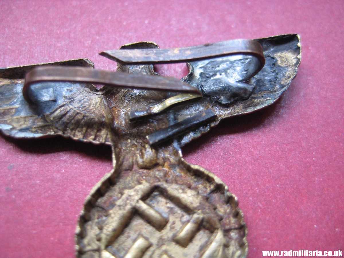 *& WW2 original Nazi German metal EAGLE BADGE - Cap Badge SA, SS, NSDAP, Reichsbahn? - Image 6