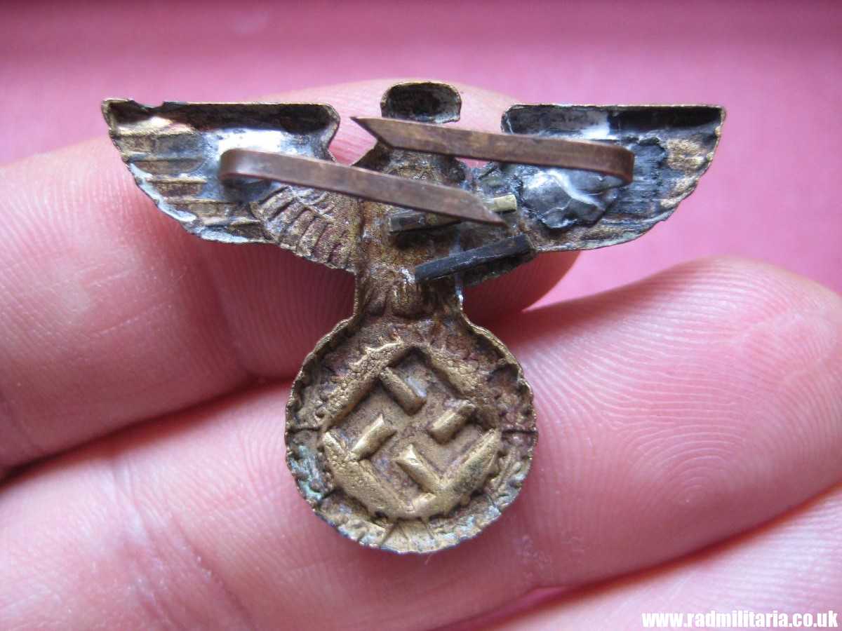 *& WW2 original Nazi German metal EAGLE BADGE - Cap Badge SA, SS, NSDAP, Reichsbahn? - Image 7