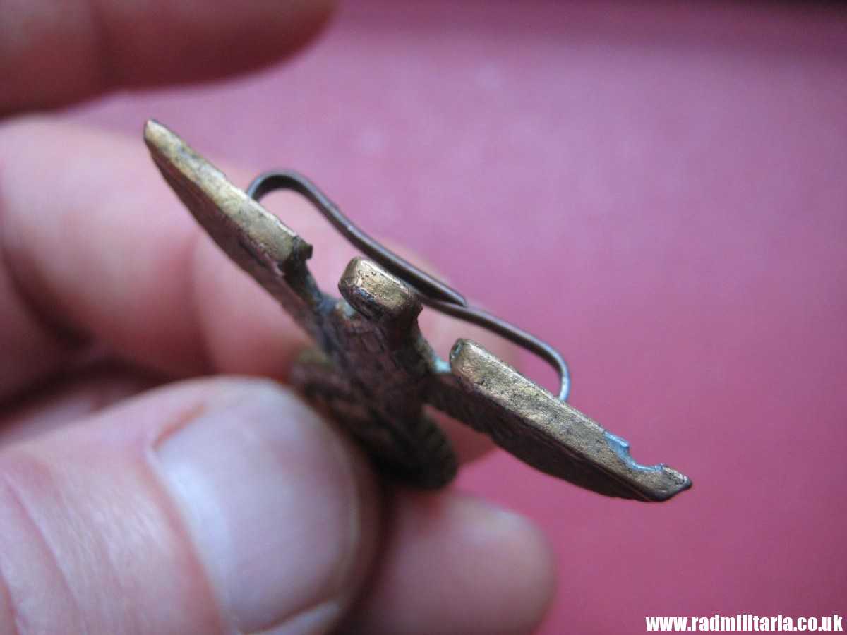 *& WW2 original Nazi German metal EAGLE BADGE - Cap Badge SA, SS, NSDAP, Reichsbahn? - Image 8