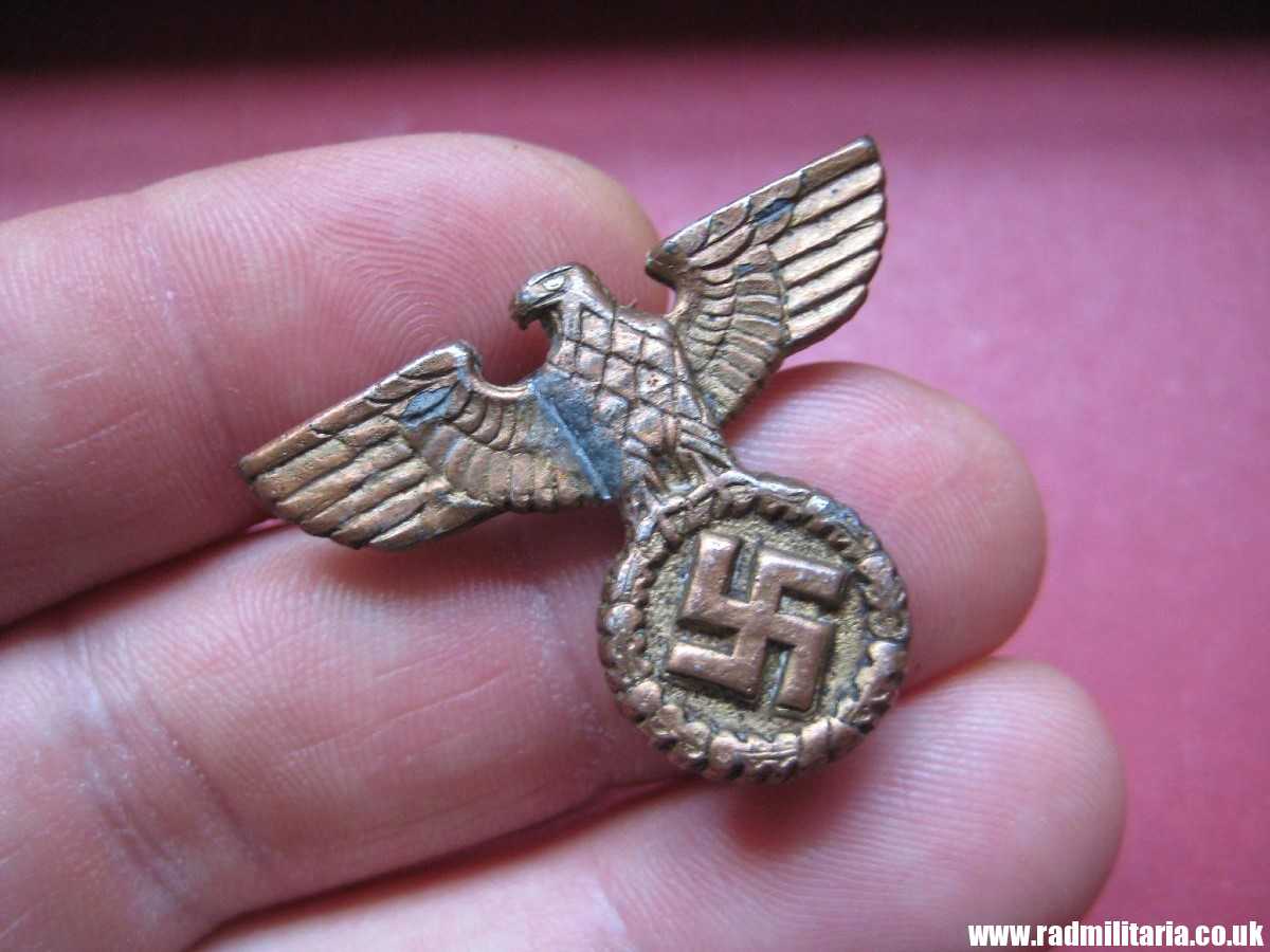 *& WW2 original Nazi German metal EAGLE BADGE - Cap Badge SA, SS, NSDAP, Reichsbahn? - Image 11
