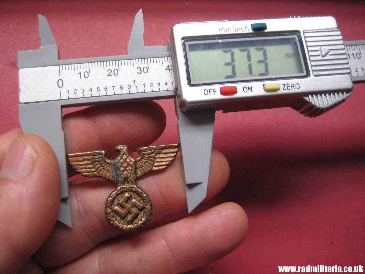 *& WW2 original Nazi German metal EAGLE BADGE - Cap Badge SA, SS, NSDAP, Reichsbahn? - Image 13