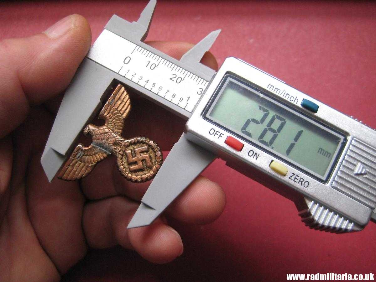 *& WW2 original Nazi German metal EAGLE BADGE - Cap Badge SA, SS, NSDAP, Reichsbahn? - Image 14