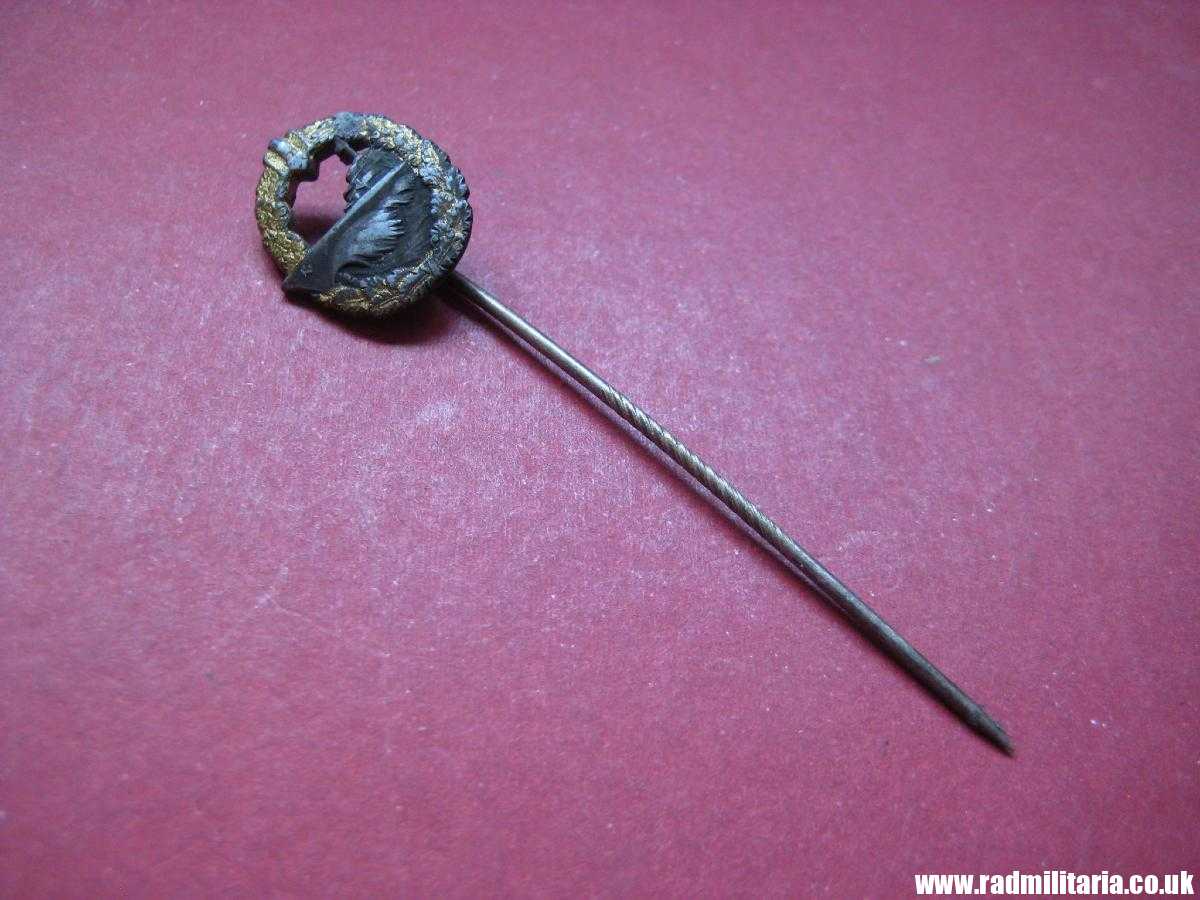 *& original WW2 German KRIEGSMARINE miniature DESTROYER WAR BADGE zinc pin badge. - Image 11