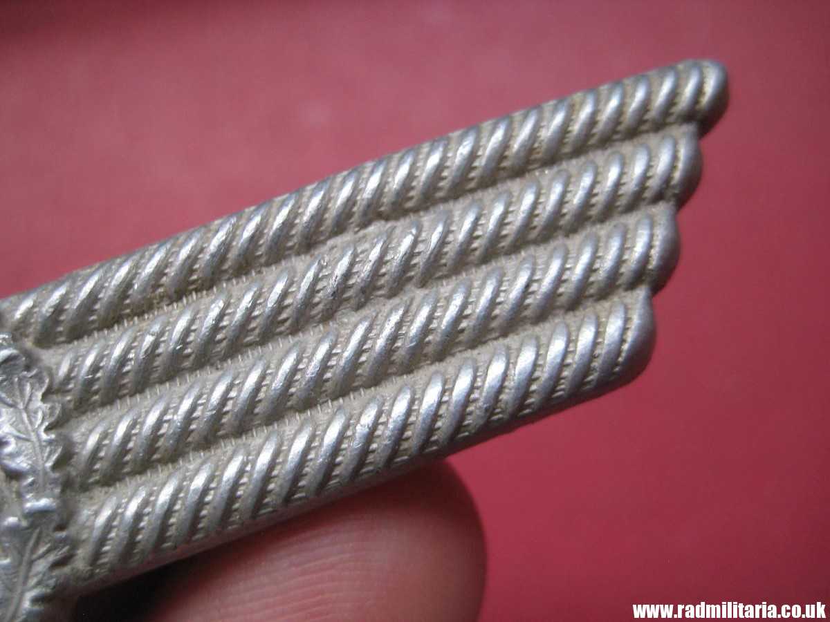 *& WW2 original German LUFTWAFFE Civilian personnel workers VISOR CAP BADGE, aluminum. - Image 6