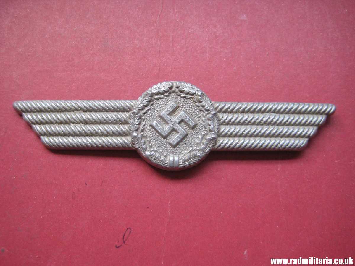 *& WW2 original German LUFTWAFFE Civilian personnel workers VISOR CAP BADGE, aluminum. - Image 2
