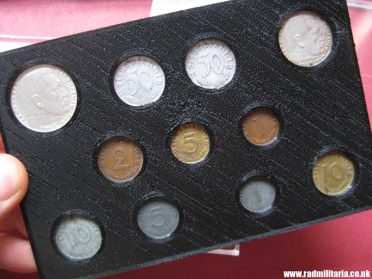 *& Set of 11 original WW2 German COINS with EAGLE 1935 - 1943 in used condition with plastic cover (no.12) - Image 6