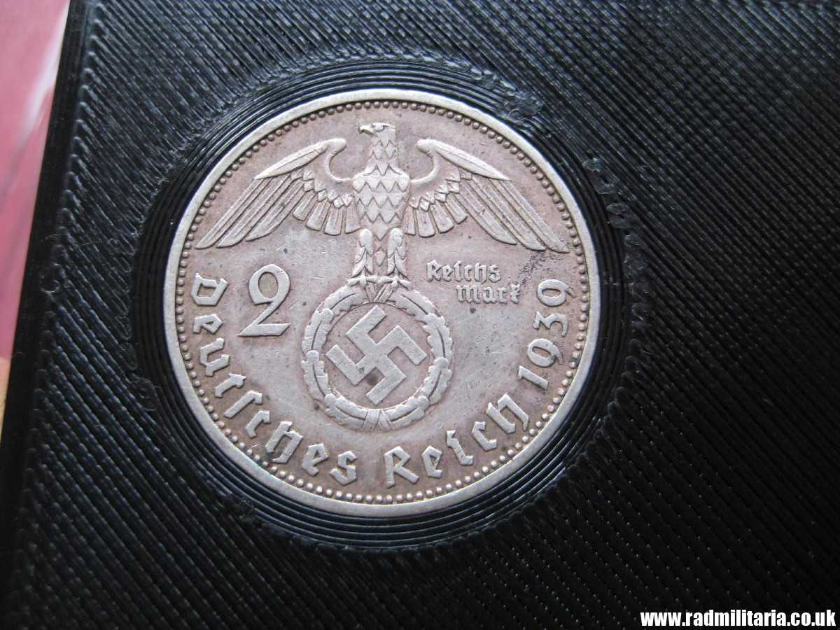 *& Set of 11 original WW2 German COINS with EAGLE 1935 - 1943 in used condition with plastic cover (no.12) - Image 12