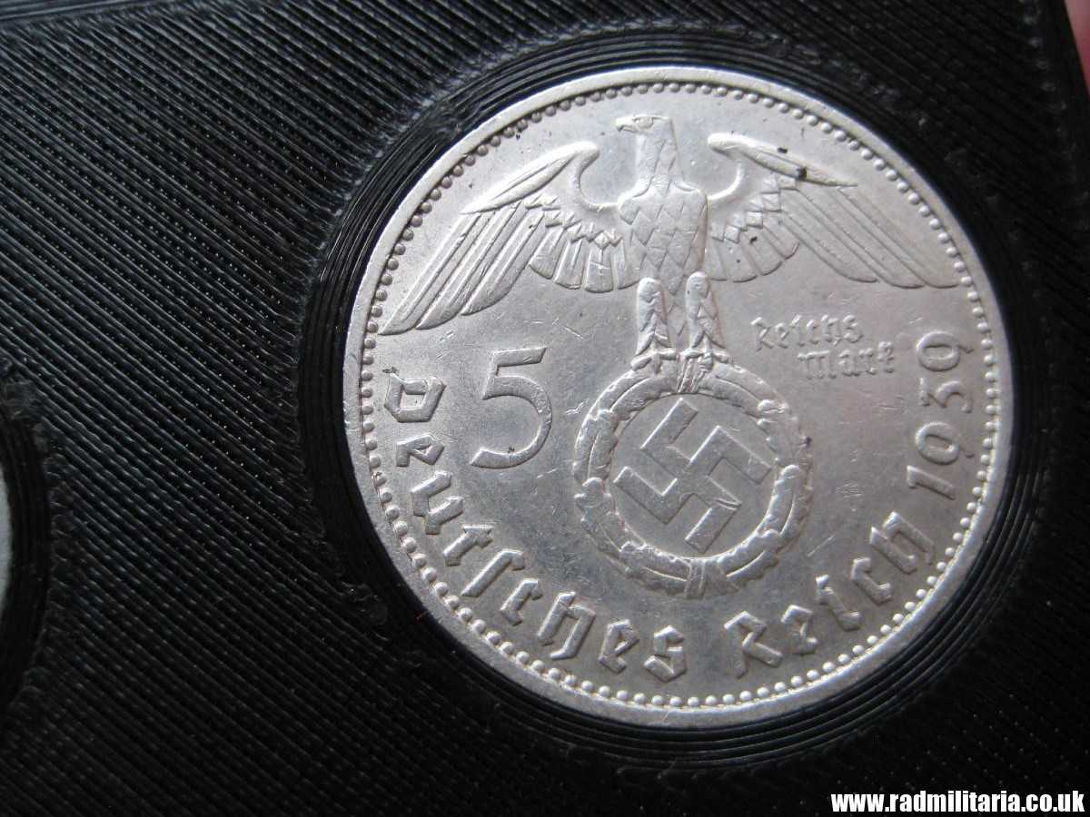 *& Set of 11 original WW2 German COINS with EAGLE 1935 - 1943 in used condition with plastic cover (no.12) - Image 13