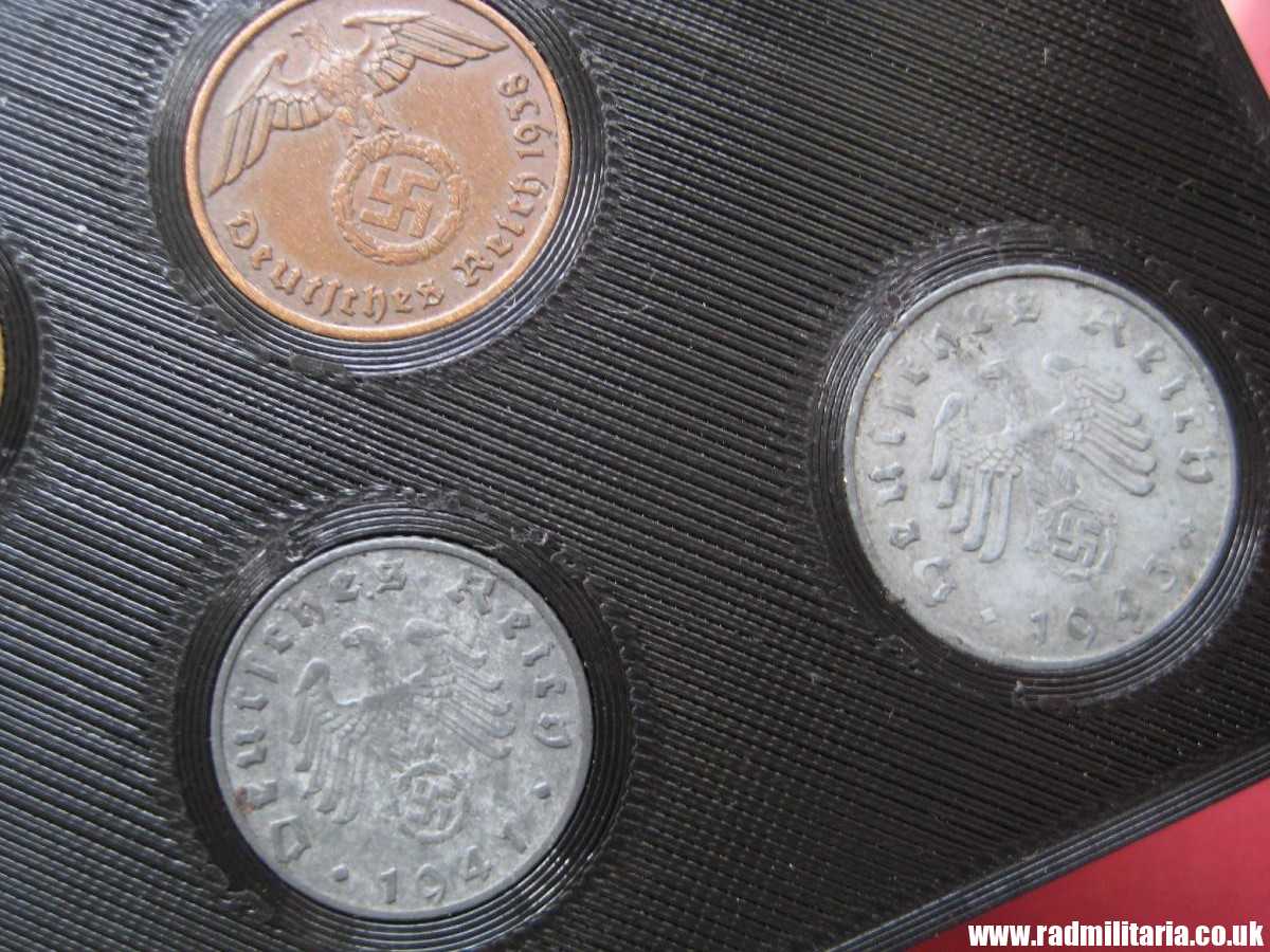 *& Set of 11 original WW2 German COINS with EAGLE 1935 - 1943 in used condition with plastic cover (no.12) - Image 16