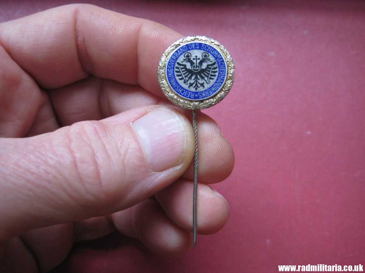 & WW2 original Nazi German PIN Enamel BADGE solid silver 935 maker: B.H. Mayer Pforzheim. - Image 2