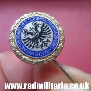 & WW2 original Nazi German PIN Enamel BADGE solid silver 935 maker: B.H. Mayer Pforzheim.