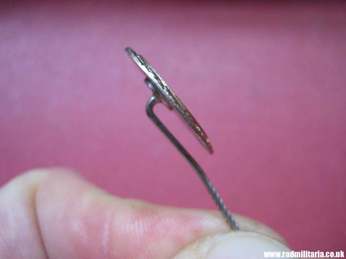 & WW2 original Nazi German PIN Enamel BADGE solid silver 935 maker: B.H. Mayer Pforzheim. - Image 11