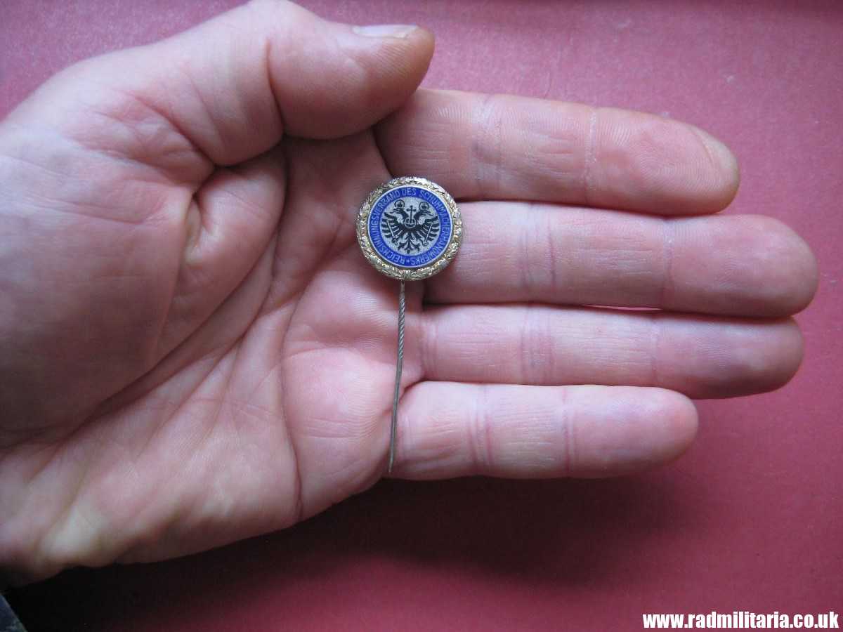 & WW2 original Nazi German PIN Enamel BADGE solid silver 935 maker: B.H. Mayer Pforzheim. - Image 12