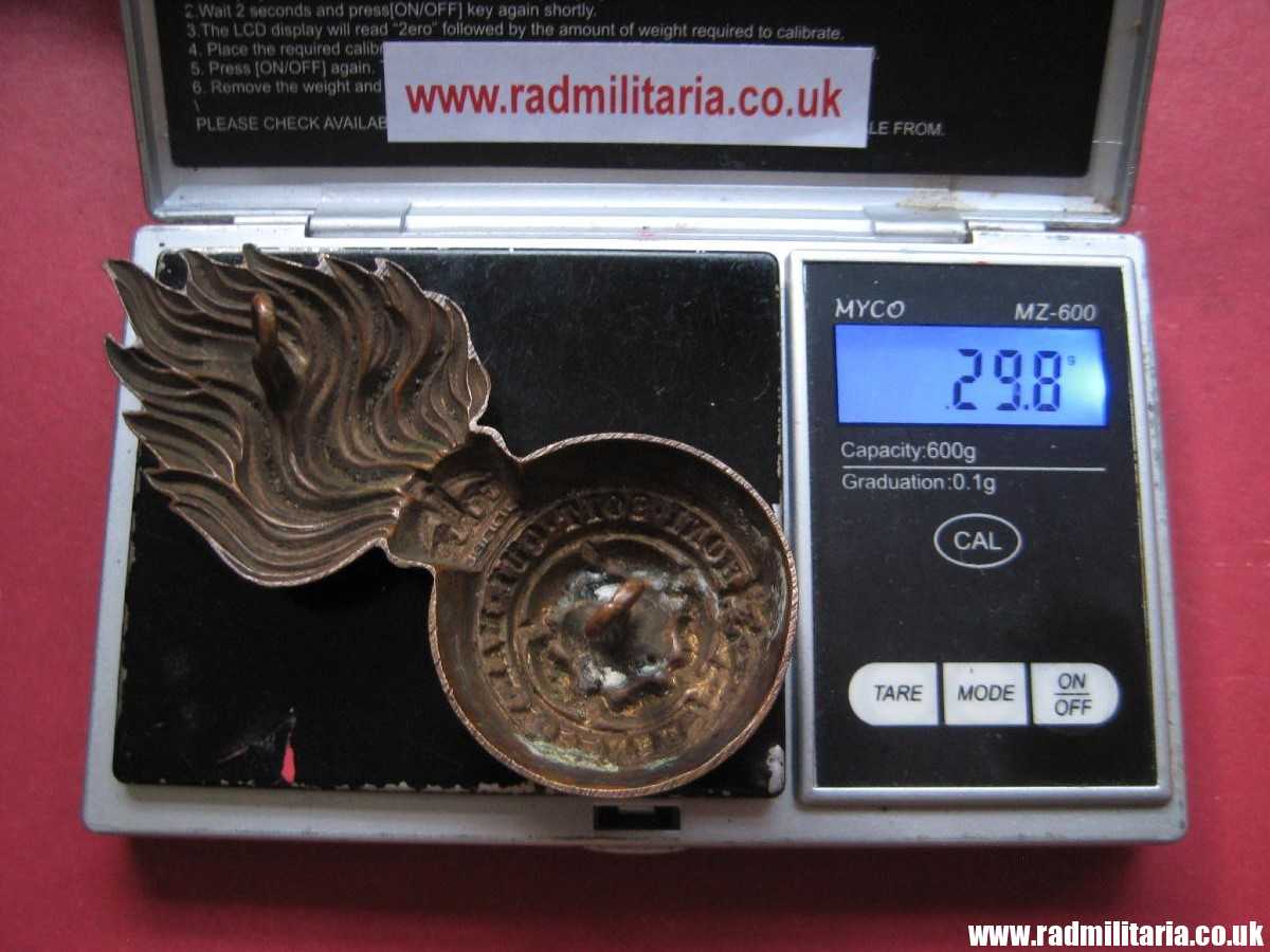 & WW1/WW2? British Army Royal Fusiliers Busby BADGE with King's Crown, genuine. - Image 19