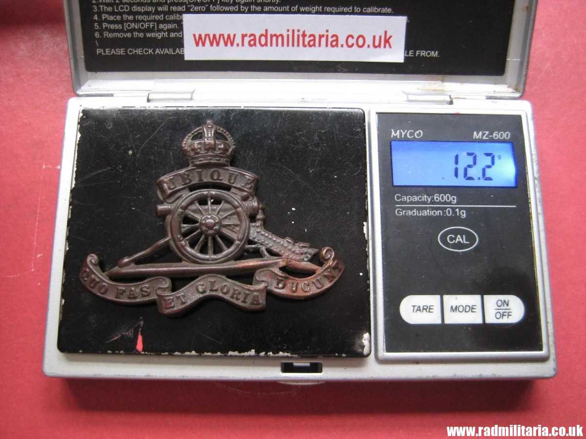 & WW1 original British CAP BADGE - ARTILLERY metal detecting find, 100% genuine. - Image 9