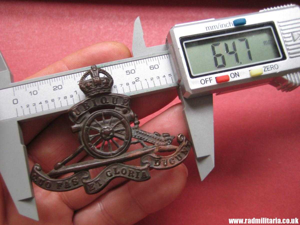 & WW1 original British CAP BADGE - ARTILLERY metal detecting find, 100% genuine. - Image 10
