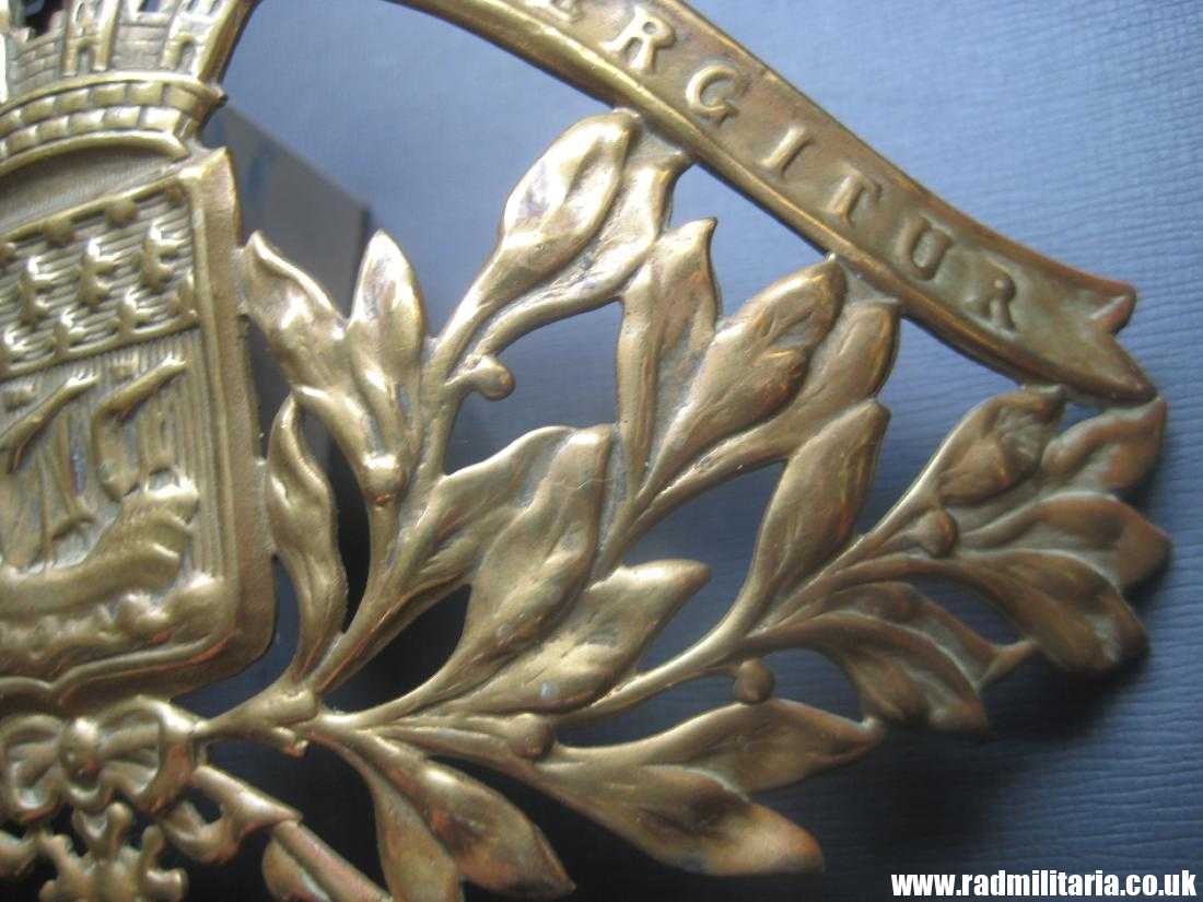 & WW1/WW2 original Brass HELMET BADGE Firebrigade - Paris, France. - Image 7