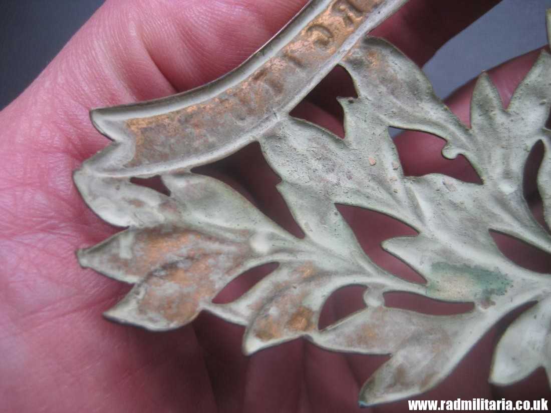 & WW1/WW2 original Brass HELMET BADGE Firebrigade - Paris, France. - Image 15