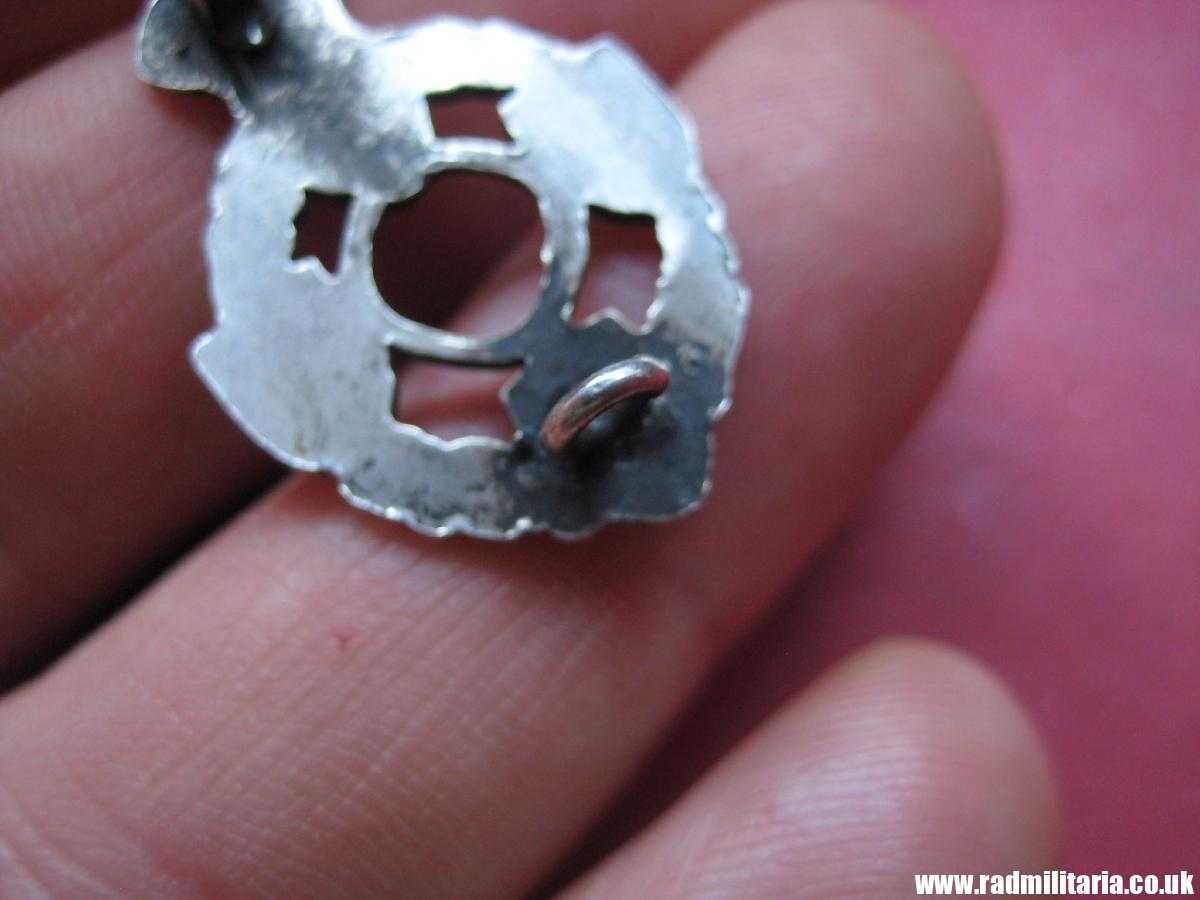 & WW2 British enamel BADGE - REME: Royal Electrical Mechanical Engineers, sterling silver. - Image 7