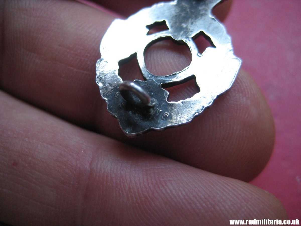 & WW2 British enamel BADGE - REME: Royal Electrical Mechanical Engineers, sterling silver. - Image 10