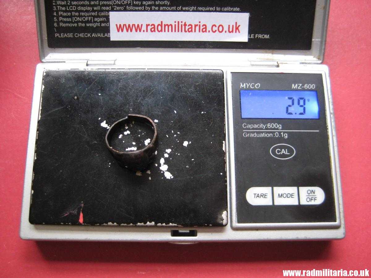 & WW2 original SS soldier - SKULL RING, DEATH HEAD RING, metal detecting find, 100% genuine. - Image 17