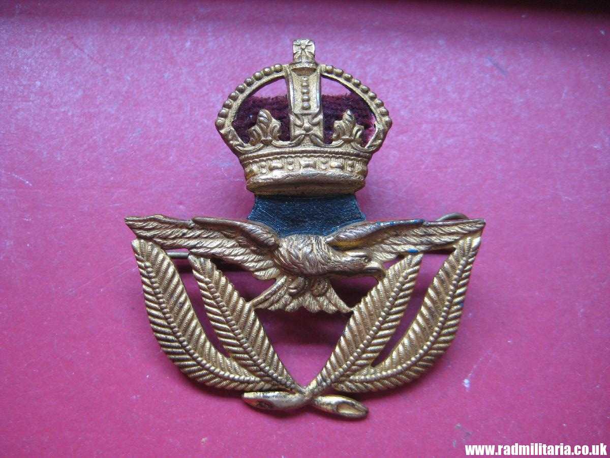 & WW2 Royal Air Force Service CAP BADGE original RAF warrant officer badge, genuine ! - Image 2