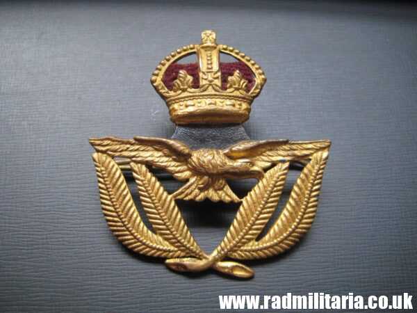 & WW2 Royal Air Force Service CAP BADGE original RAF warrant officer ...