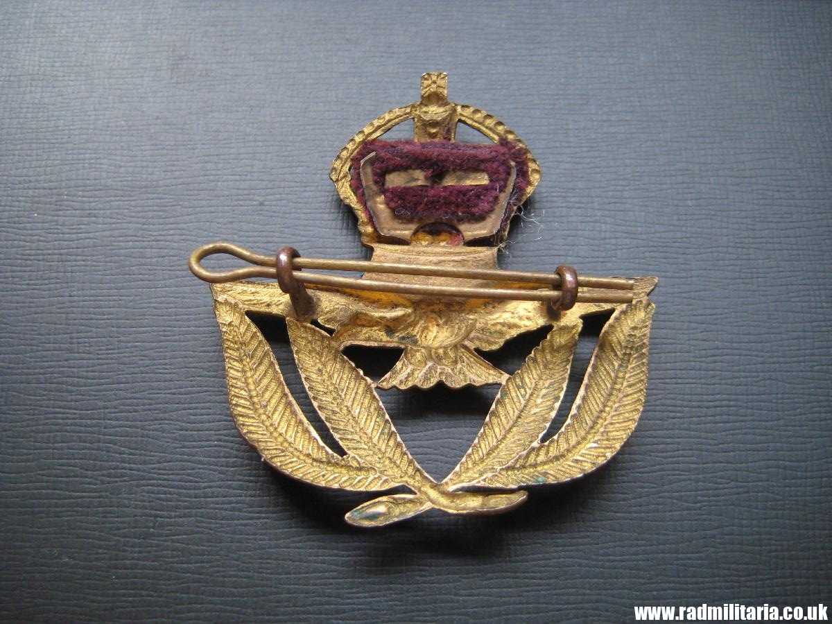 & WW2 Royal Air Force Service CAP BADGE original RAF warrant officer badge, genuine ! - Image 15