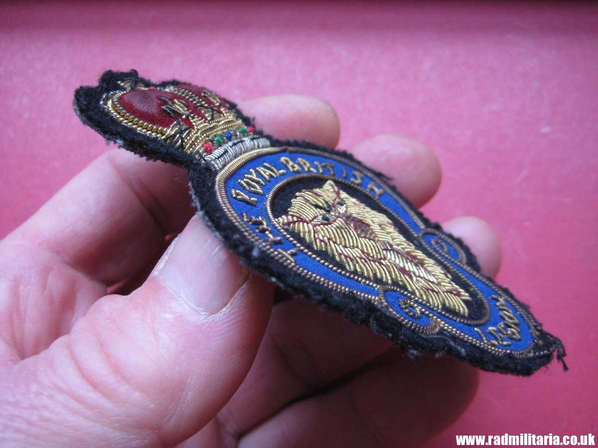 & WW2 original British PATCH - THE ROYAL BRITISH LEGION good quality embroidered bullion patch badge. - Image 4