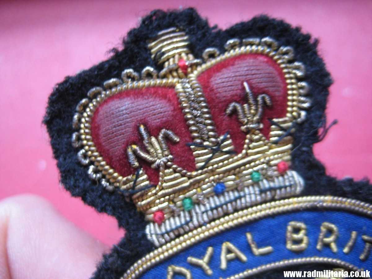 & WW2 original British PATCH - THE ROYAL BRITISH LEGION good quality embroidered bullion patch badge. - Image 5