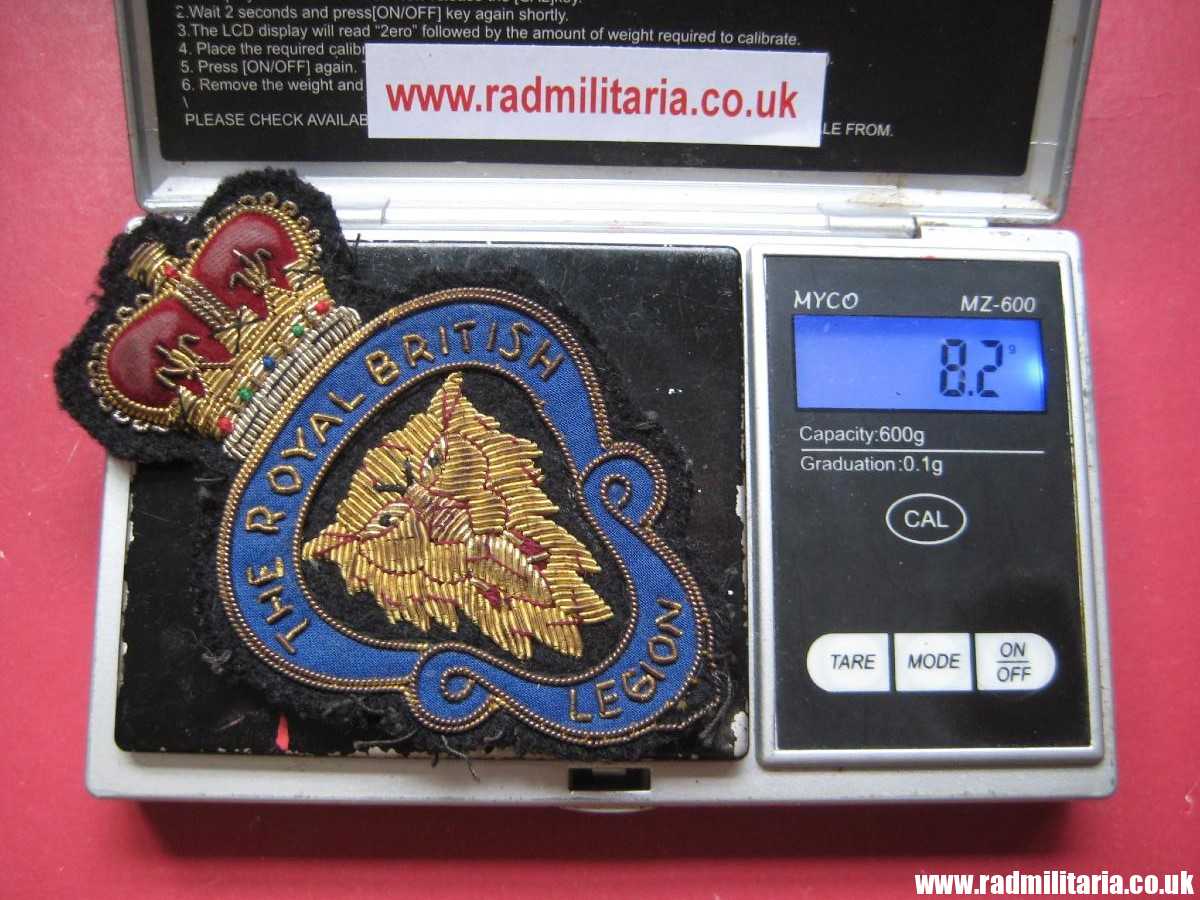 & WW2 original British PATCH - THE ROYAL BRITISH LEGION good quality embroidered bullion patch badge. - Image 18