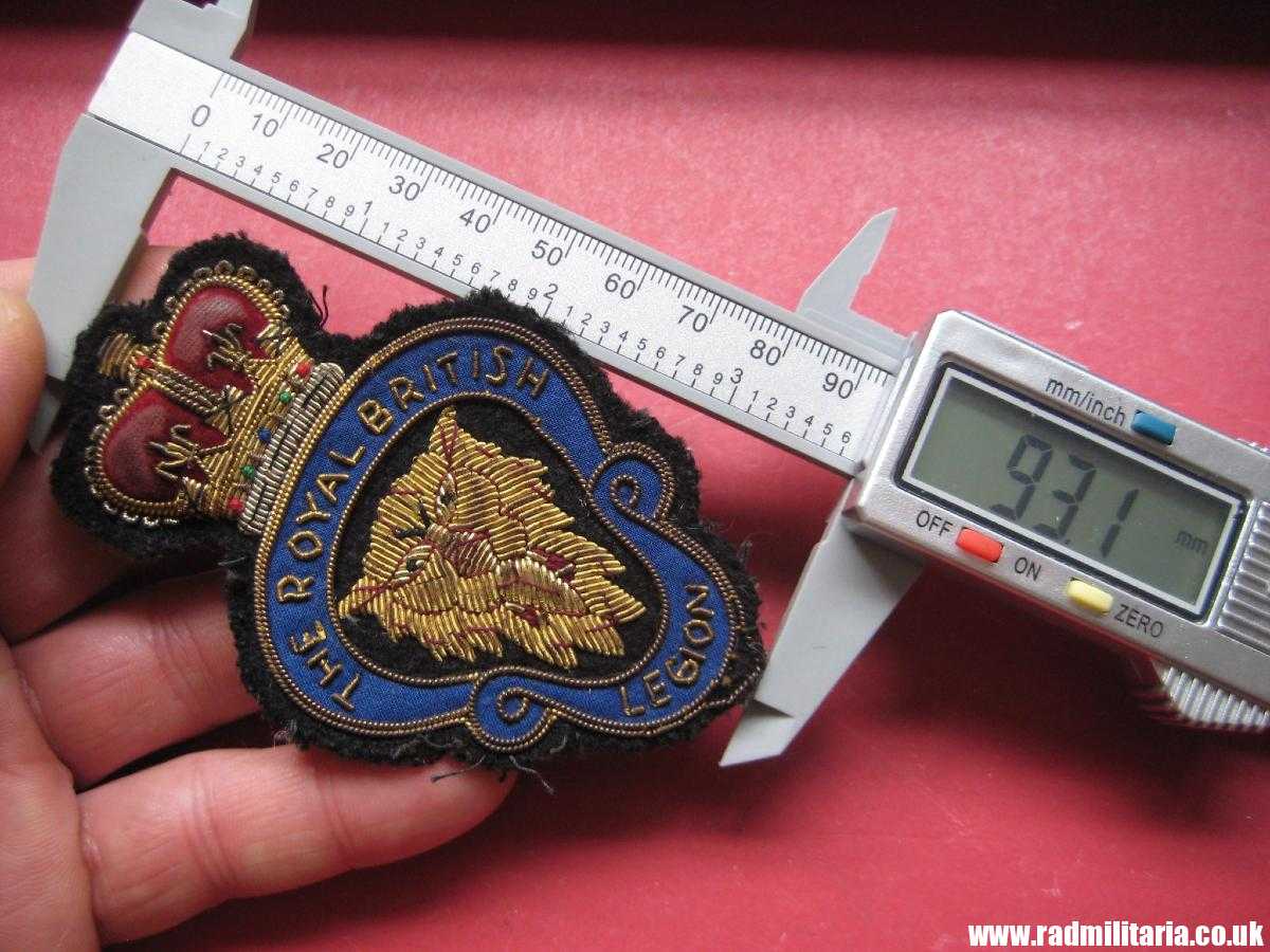 & WW2 original British PATCH - THE ROYAL BRITISH LEGION good quality embroidered bullion patch badge. - Image 14