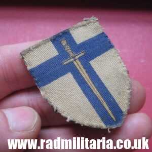 & WW2 original British 2nd Army cloth Formation Sign PATCH.
