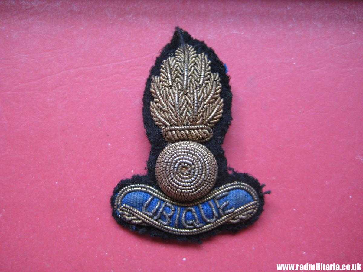 & WW2 British CAP BADGE Royal Engineers Corps FIELD SERVICE bullion wire officer's cap badge - genuine! - Image 7