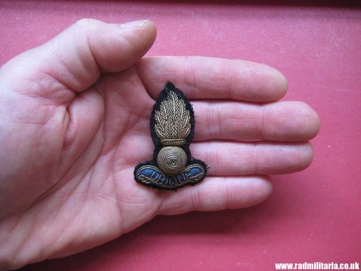 & WW2 British CAP BADGE Royal Engineers Corps FIELD SERVICE bullion wire officer's cap badge - genuine! - Image 8