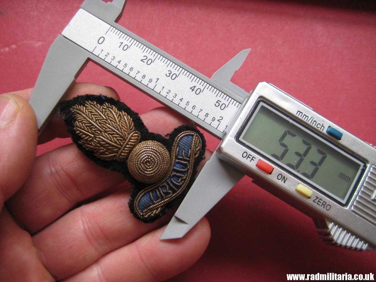 & WW2 British CAP BADGE Royal Engineers Corps FIELD SERVICE bullion wire officer's cap badge - genuine! - Image 13