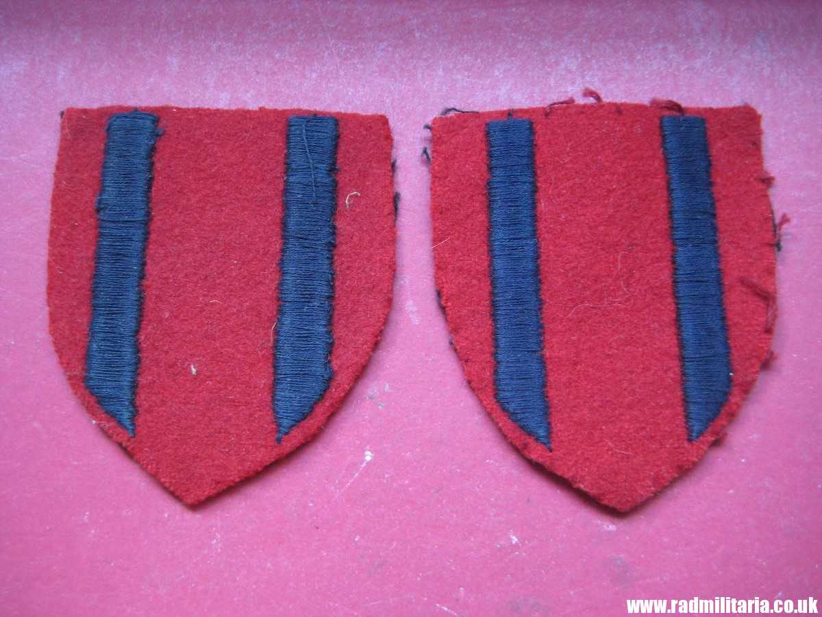 & WW2 original British PATCHES - Set of 2, Royal Engineers Training Brigade badge. - Image 2